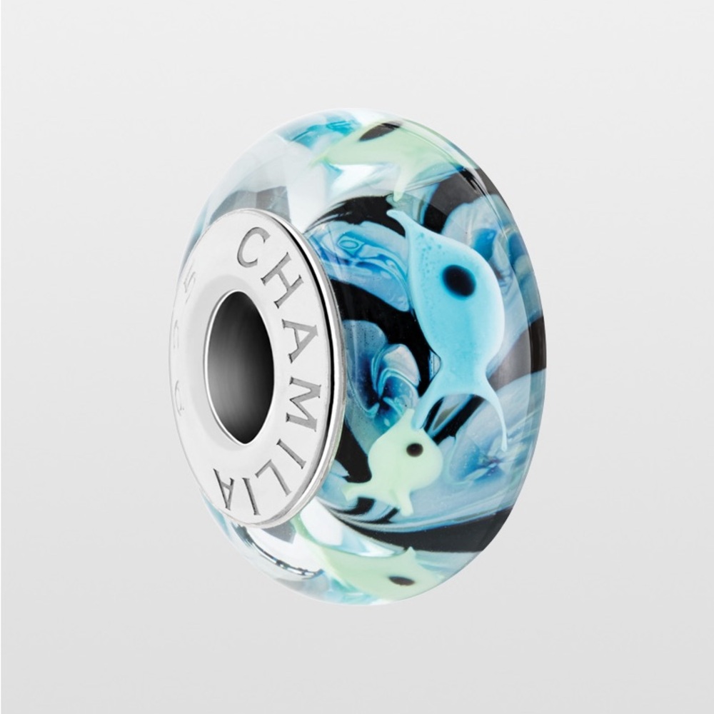 Chamilia School of Fish Murano Glass Chatm